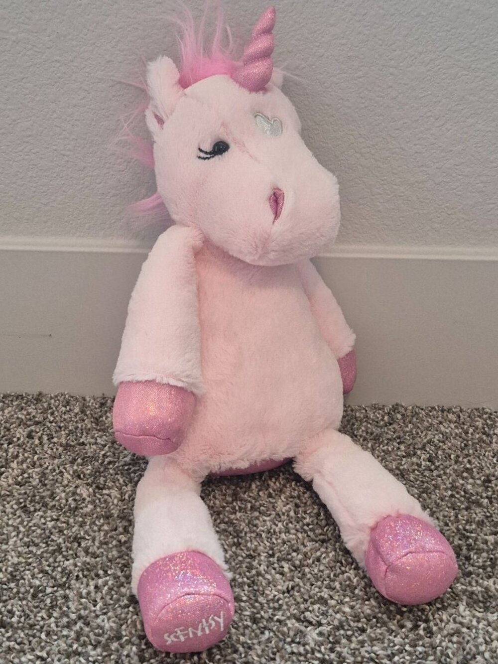 Calypso The Unicorn Scentsy Buddy Pink Stuffed Animal Comfort Plush Sparkle